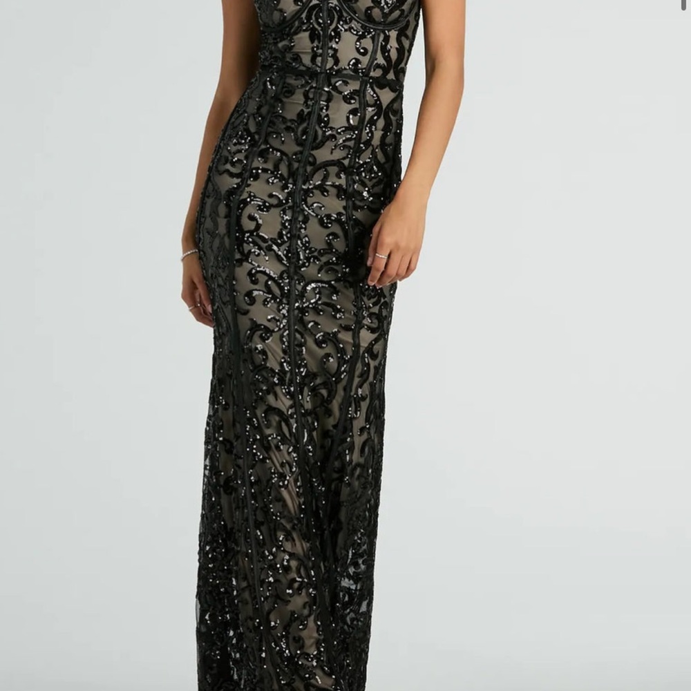 Windsor Black Sequin Maxi Dress